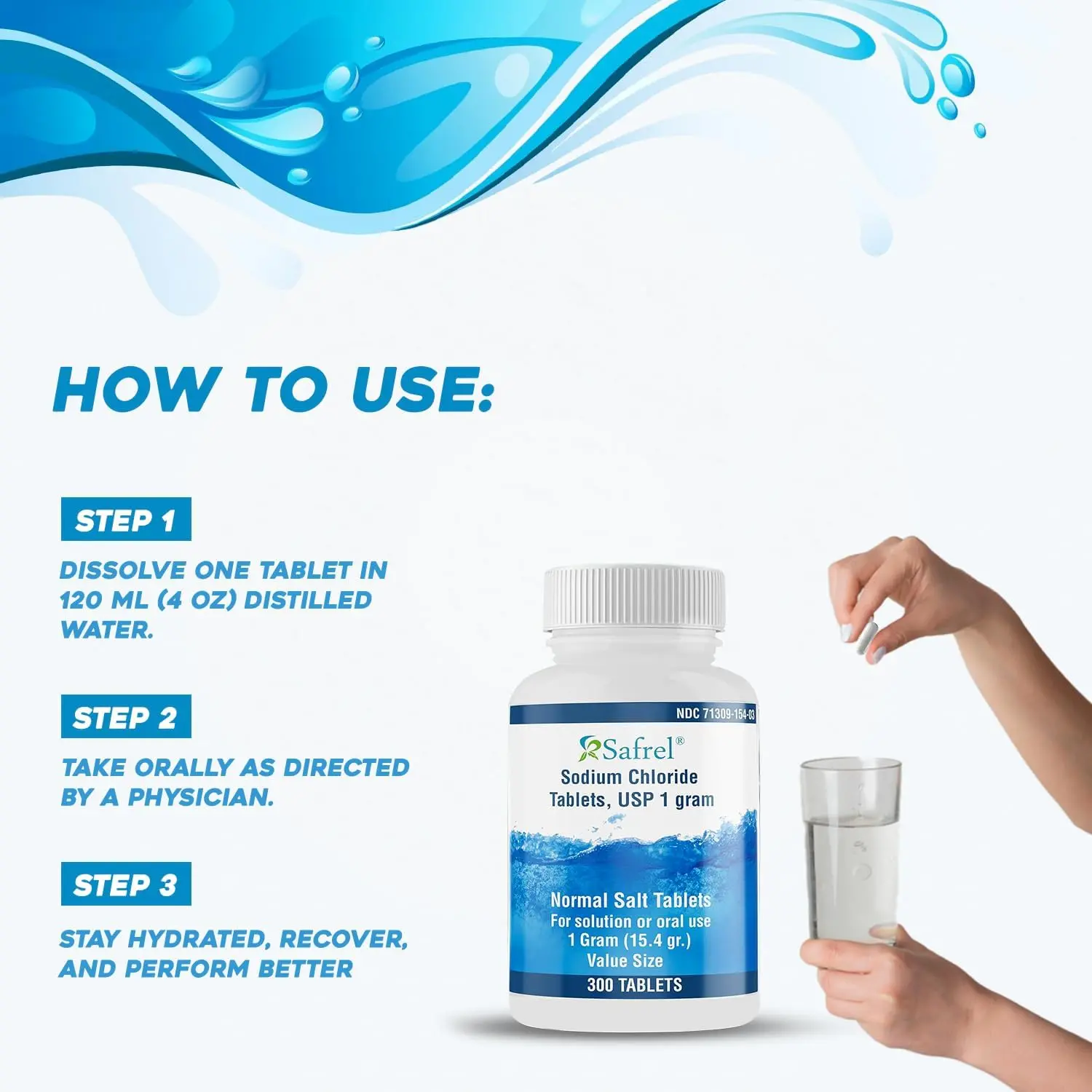 Safrel Sodium Chloride Tablets Usp 1 Gm